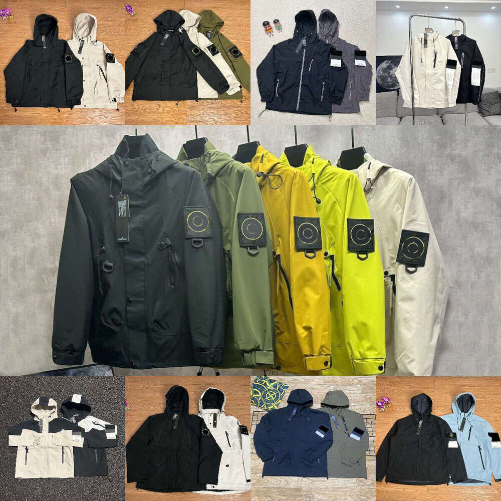Stone Windbreaker Designer Jacket Islandas Men Women Badges Jackets Outdoor Loose Function Waterproof Windproof Zipper Hooded Coat mens jacket