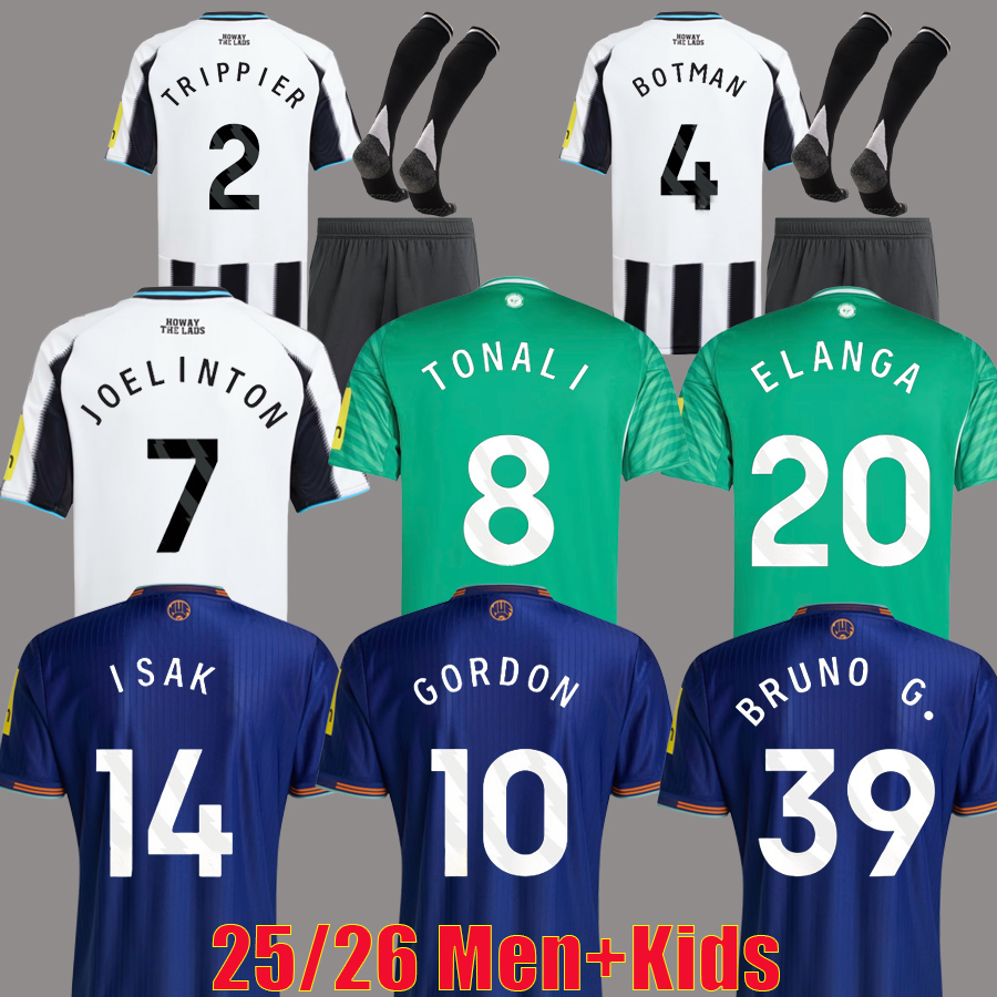 ISAK BRUNO G TONALI GORDON football kit soccer jerseys NEWCASTL E UniTEd 24 25 26 Kids WILSON JOELINTON TRIPPIER football shirt men kids kits