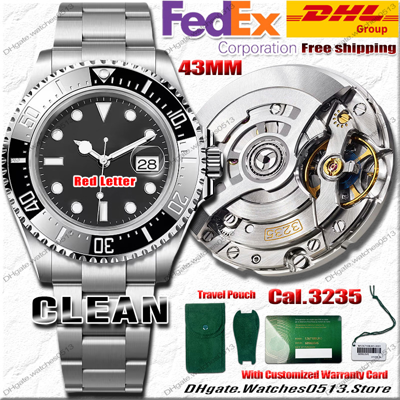 CLean Factory Mens Watch Designer 43MM 3235 Automatic Mechanical Movement Watches 904L Stainless Steel Sapphire Luminous 10ATM Waterproof With NFC Card