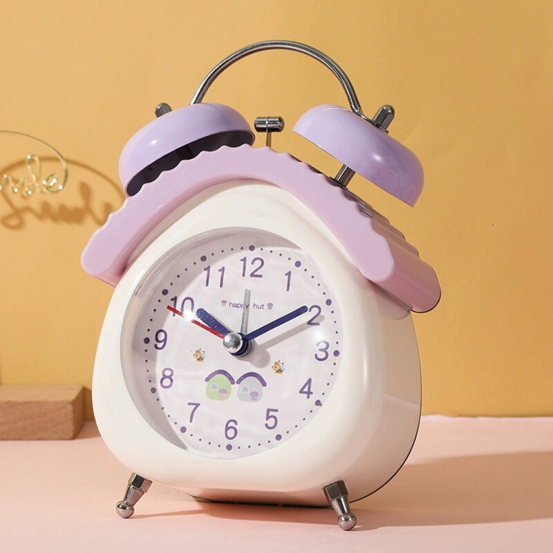 Cute House Shape Bell Student Children's Silent Creative Alarm Clock