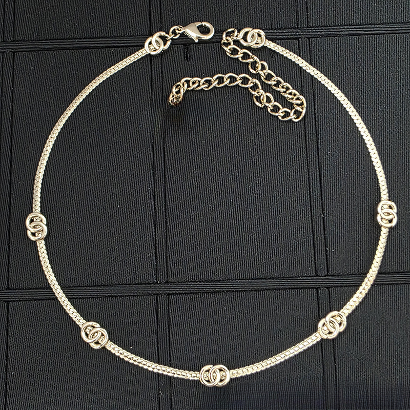 2025 spring summer new cuban chain choker necklaces for women girls classic letters designer chokers retro vintage 18k gold necklace jewelry