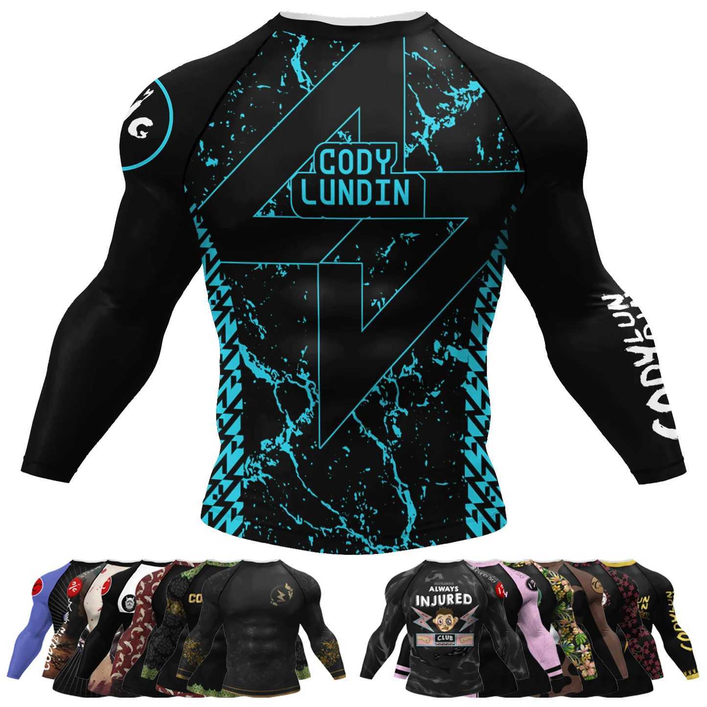 Cody Lundin Custom Bjj Mma Compression Rashguard Camo Jiu Jitsu No Gi Long Slve Bjj Rash Guard Wear X250802