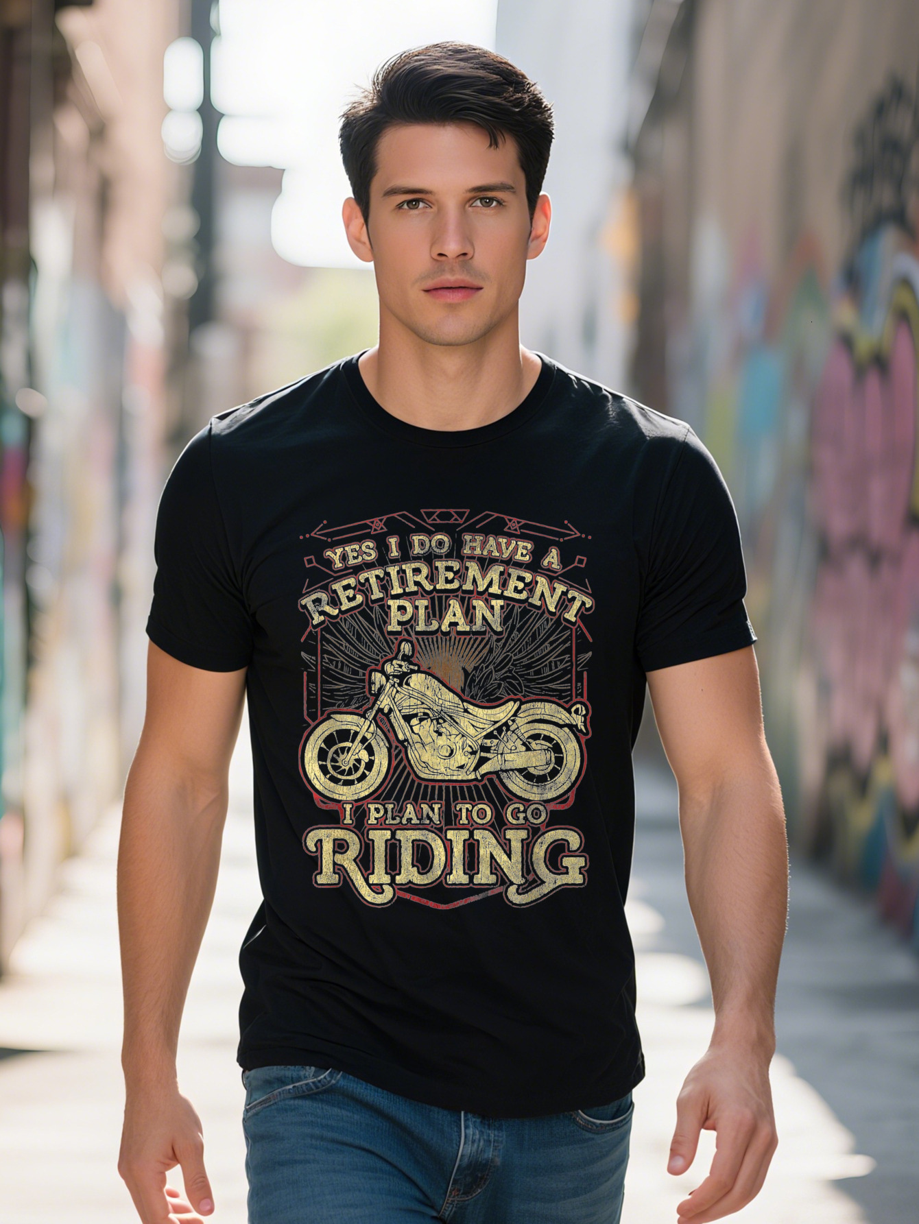 Retirement Gift Motorcycle Riders Biker T Shirt Cotton