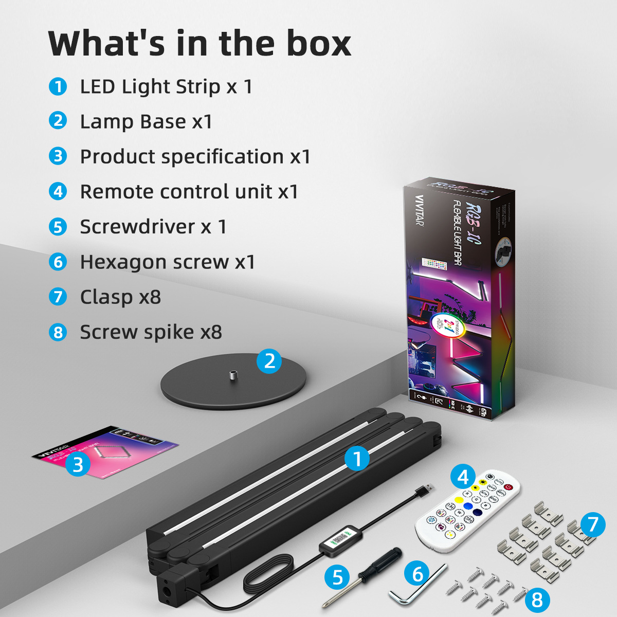 Artistic DIY Folding Bluetooth Floor Light with Ambient Illumination for Living Room Atmosphere Lighting-HCP021