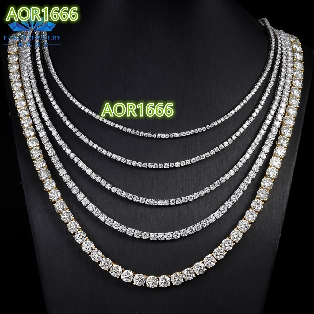 Sterling Silver 925 Jewellery Wholesale10k White Gold Moissanite Tennis Chain 3mm Hip Hop Jewelry Tennis Bracelet Men