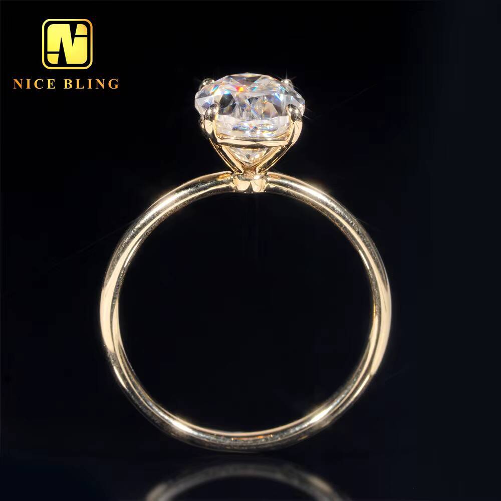 Pass Diamond Tester VVS Moissanite Wedding Ring 14K Gold Oval Cut Ring Moissanite Engagement Ring for Women