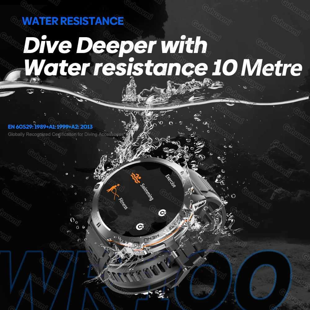 GUHUAVMI TANK X3 SmartWatch Men 1000mAh Large Battery GPS path tracking Call Waterproof Sport Fitness 1.73 Smartwatch Y250802