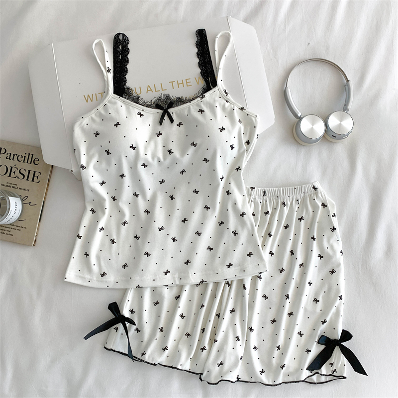 Chic Lace Bralette Bodysuit Combo: Feminine Home Wear Ensemble Suitable for Daytime Use