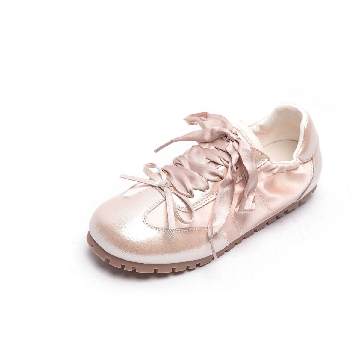 Women's Training 2025 Summer New Soft Sole Satin Flat Sports Casual Ballet Breathable Agan Shoes ddmythur