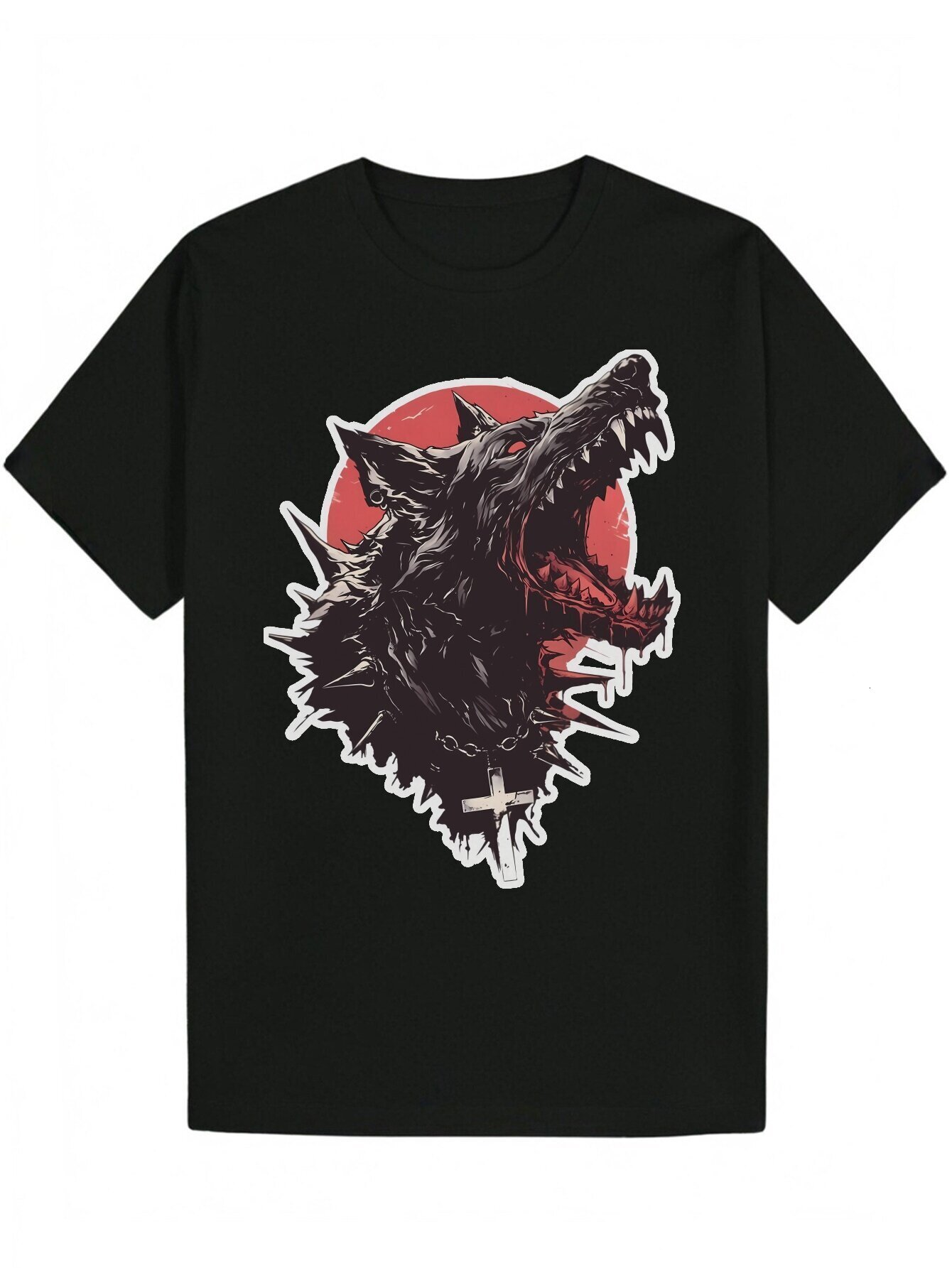 Funny Short Sleeve Graphic Fashion Print Summer Black T Shirt Series Essential Y K Anime Inappropriate Horror Dark Humor Band Theme Men s Gift 034ce