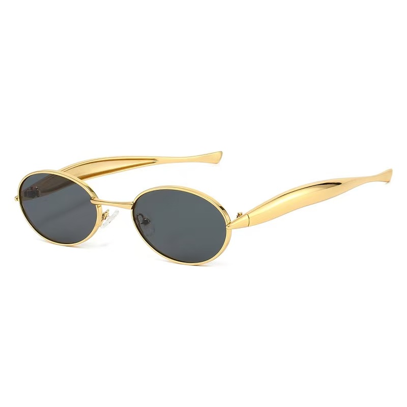 2025 new sardine glasses legs European and American sunglasses women's high-end fashion glasses cross-border oval sunglasses