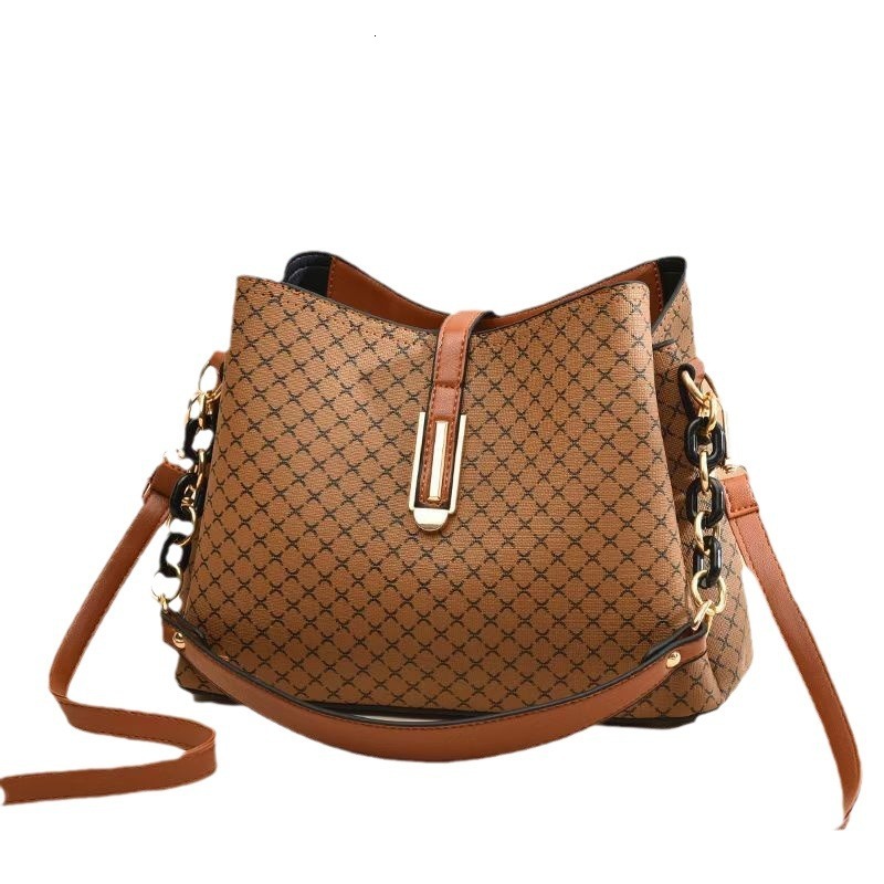 New Fashion Line Women's Bucket Bag Free Shipping Designer Old Flower Single Shoulder Crossbody Bag Business Simple Handbag Mom Bag Shopping Bag