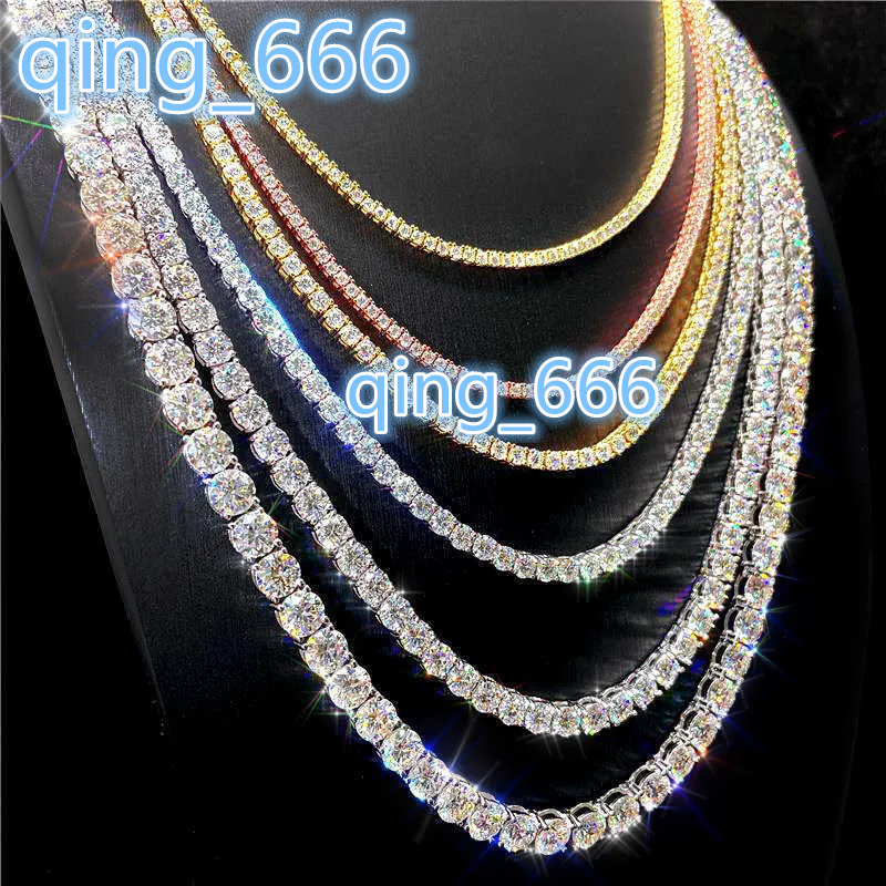 Wholesale Fashion New Trends 2mm 2 3mm 4mm 5mm 6mm Moissanite Tennis Chain Necklace Bracelet - view 3