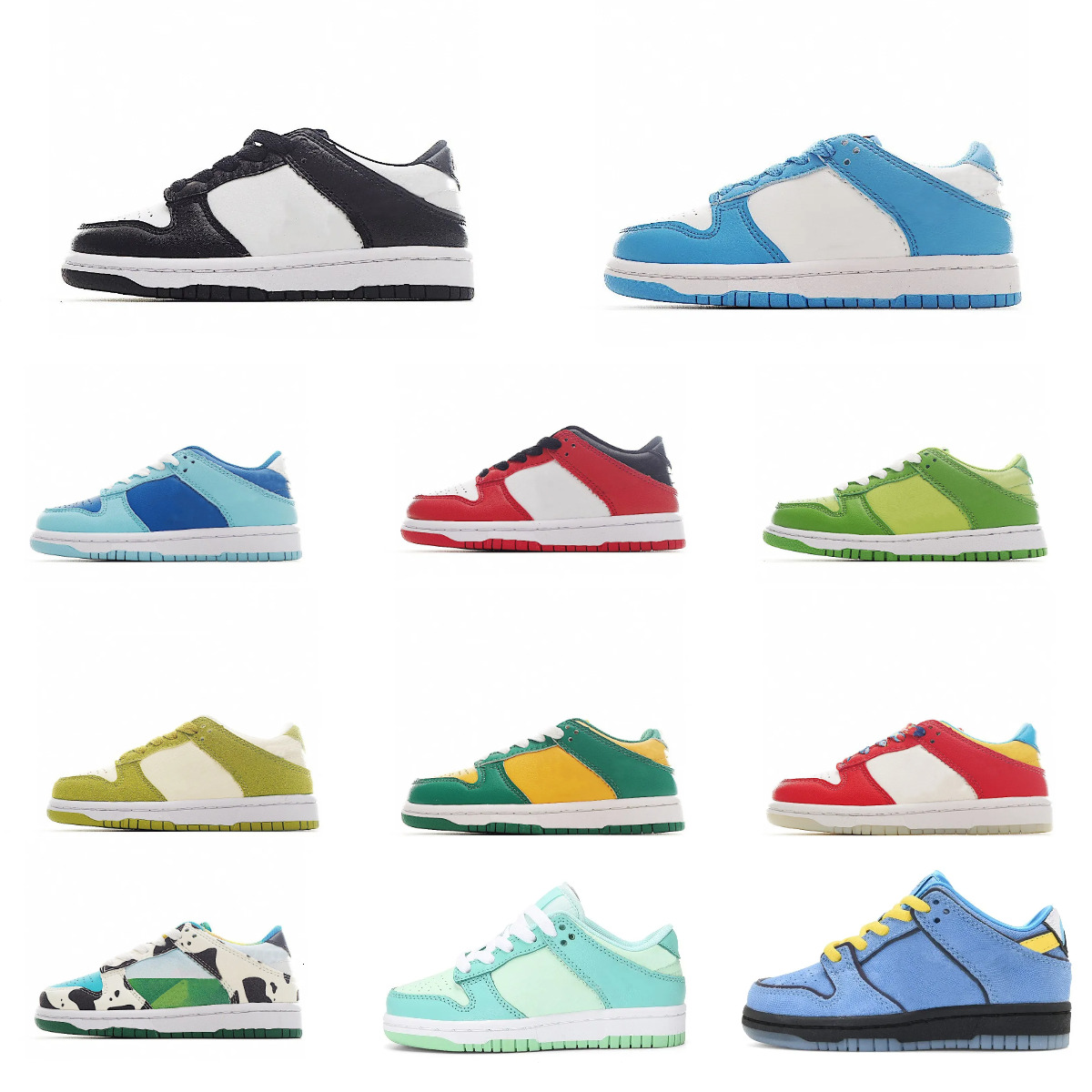 Designer Low Kids Casual Shoes Girls Boys Sports Baby Trainers Girls Buttercup Black White Grey Fog UNC Sean Cliver Bred Jogging Tennis Chicago Outdoor Sneakers Y88