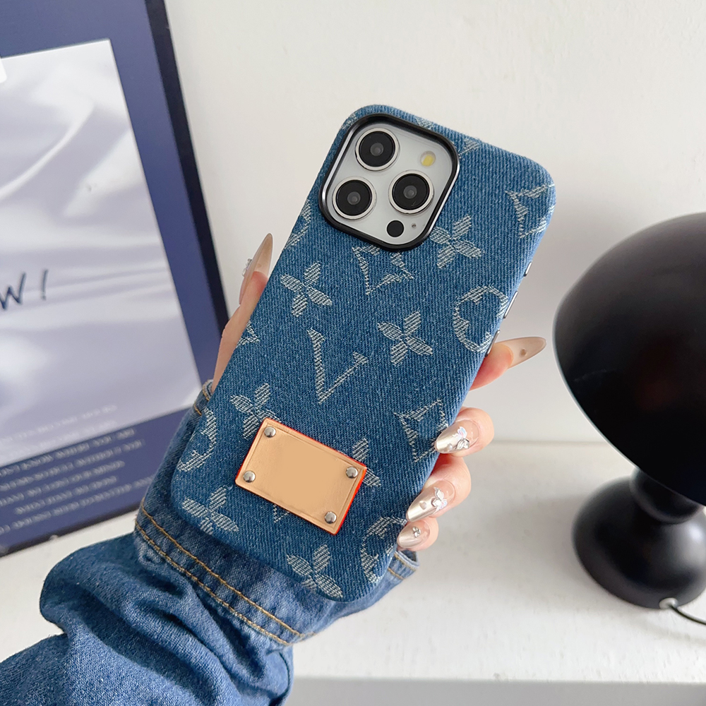 for iphone pro max cases Luxury iPhone Case with 17 16 15 14 13 12 11 Cell Phone Cases Leather Mobile Cover Fashion denim Wallet case