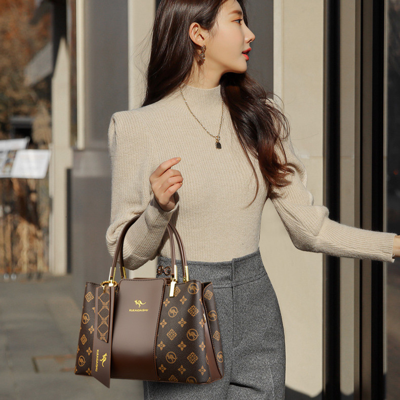 Luxury Contrasting Women's Business Handbag Free Shipping Designer New Minimalist Vintage Tote Bag Large Capacity Single Shoulder Crossbody Bag M