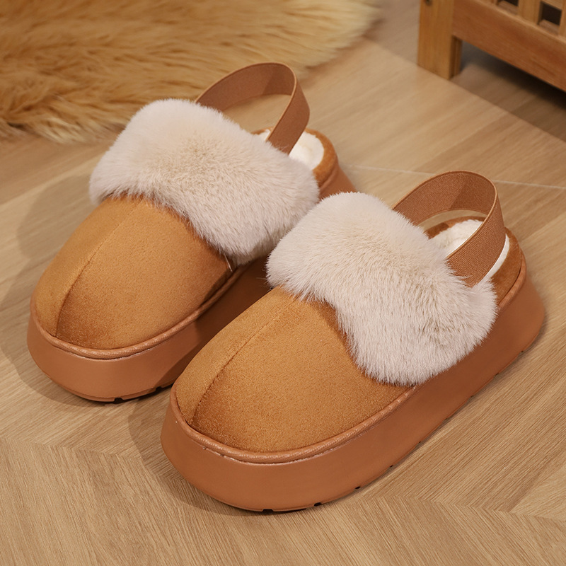 designers boots Slippers plus size Wearing snow boots women cotton slippers in winter with thick soles and plush insulation for warmth