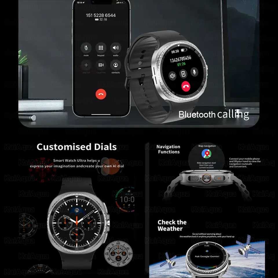 46mm Clone Version AMOLEL BT Call 3ATM Galaxy 7 Upgraded Smartwatch For Galaxy Watch 8 Classic GPS NFC SmartWatch Y250802