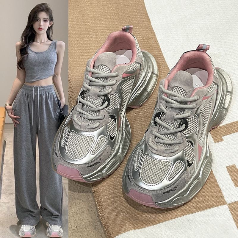 free shipping for designer Running Shoes New silver breathable versatile lightweight and sporty casual shoes for children