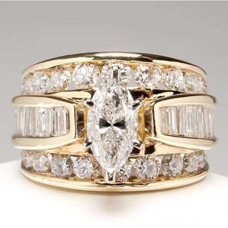 2025 New High-end Copper-inlaid Zircon Women's Ring European Designer Jewelry Wedding Ring And American Fashionable Engagement Jewelry Accessory
