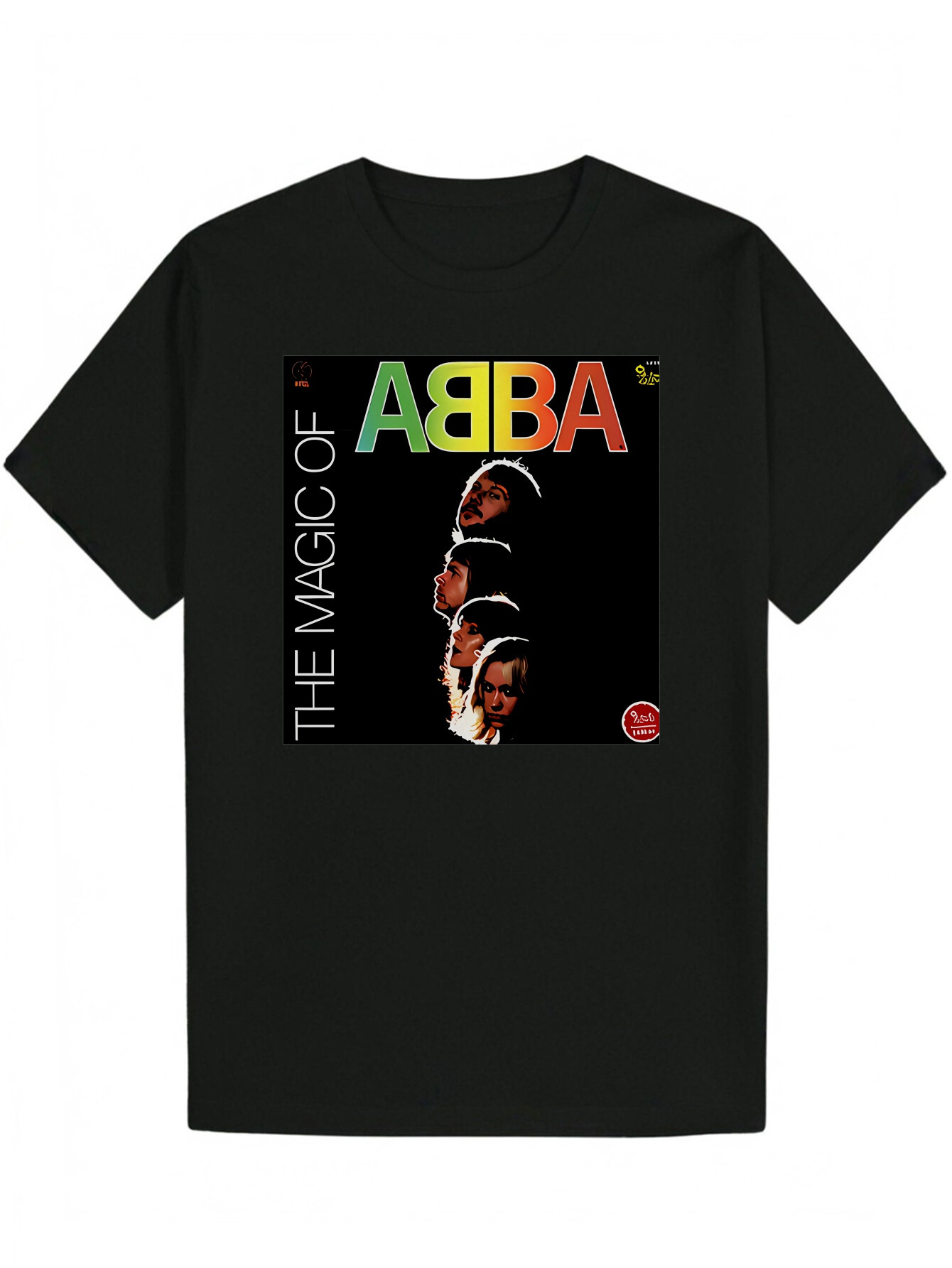 Men's Casual Crew Neck with 'A8BA' Graphic Design - Black Polyester, Summer Style, Regular Fit, Everyday T-Shirt Bold Lettering Top | C