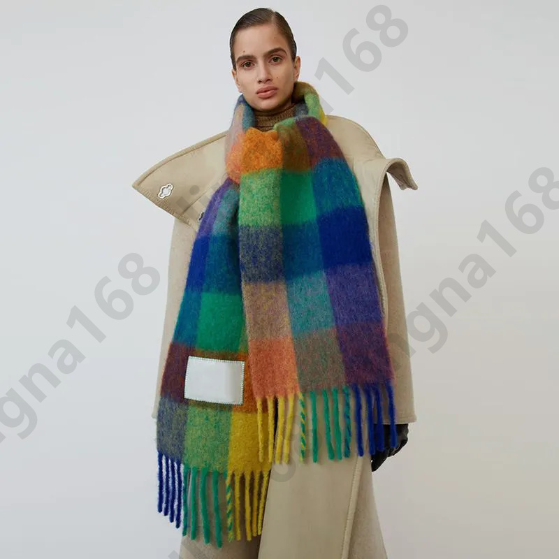 Designer Scarf For Women Designer Scarf Brand Cashmere Winter Scarf Scarves Blanket Women Type Colour Chequered Tassel Imitated Size 210*38cm