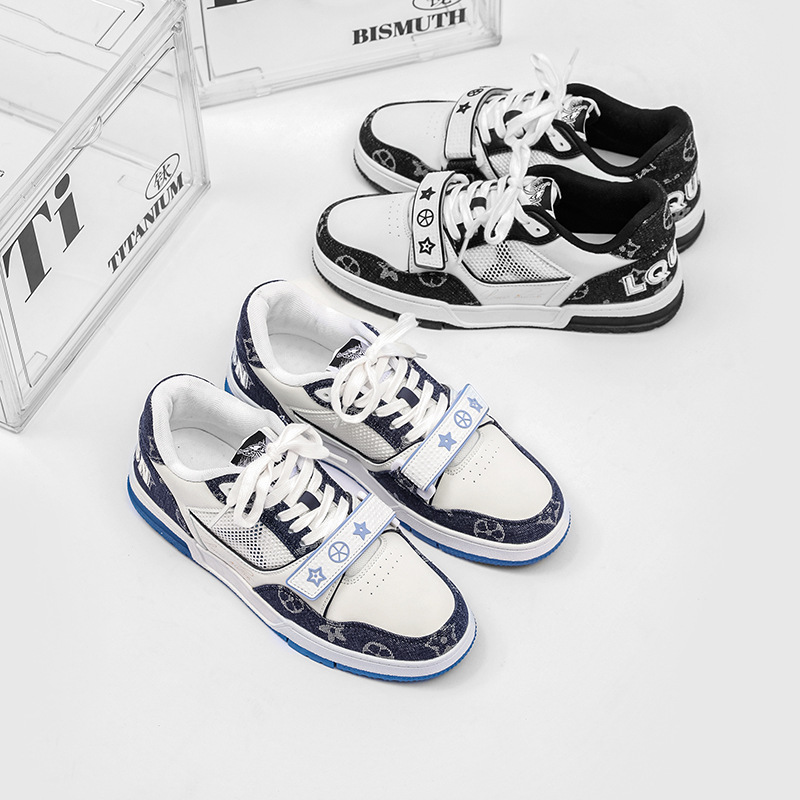 Designer Shoes Bestsellers, trendy ins, niche black and white patchwork sneakers, couple's versatile sports shoes, casual shoes, Free shipping