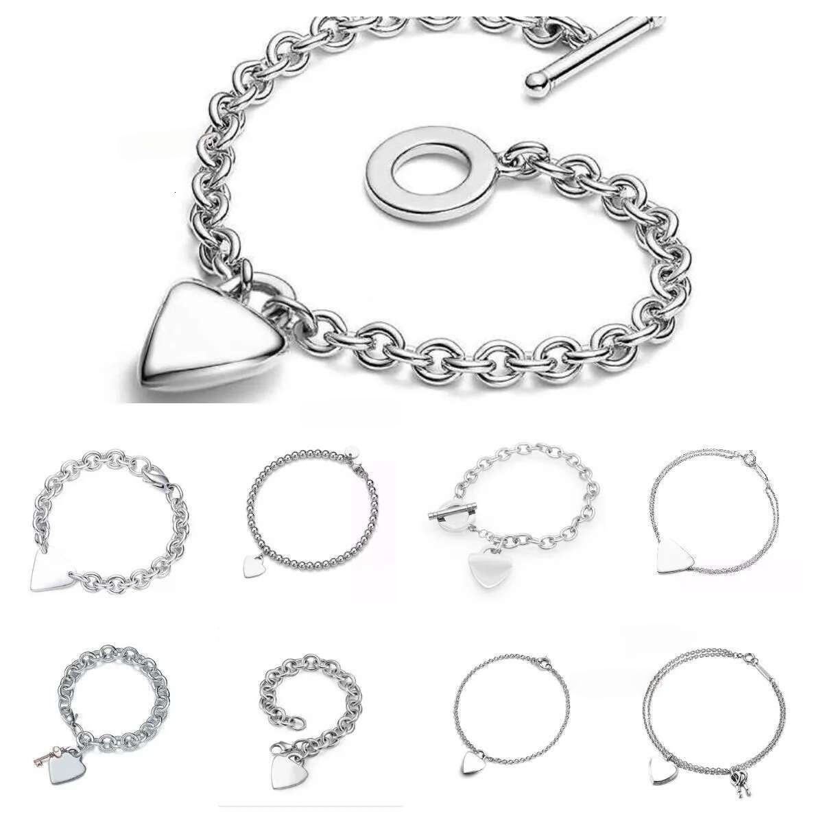 Designer Bracelet Jewlery Designer For Women high quality fashion Jewelry Charm Bracelets Stainless Steel Fashion Key Heart Charm Braclets Gift