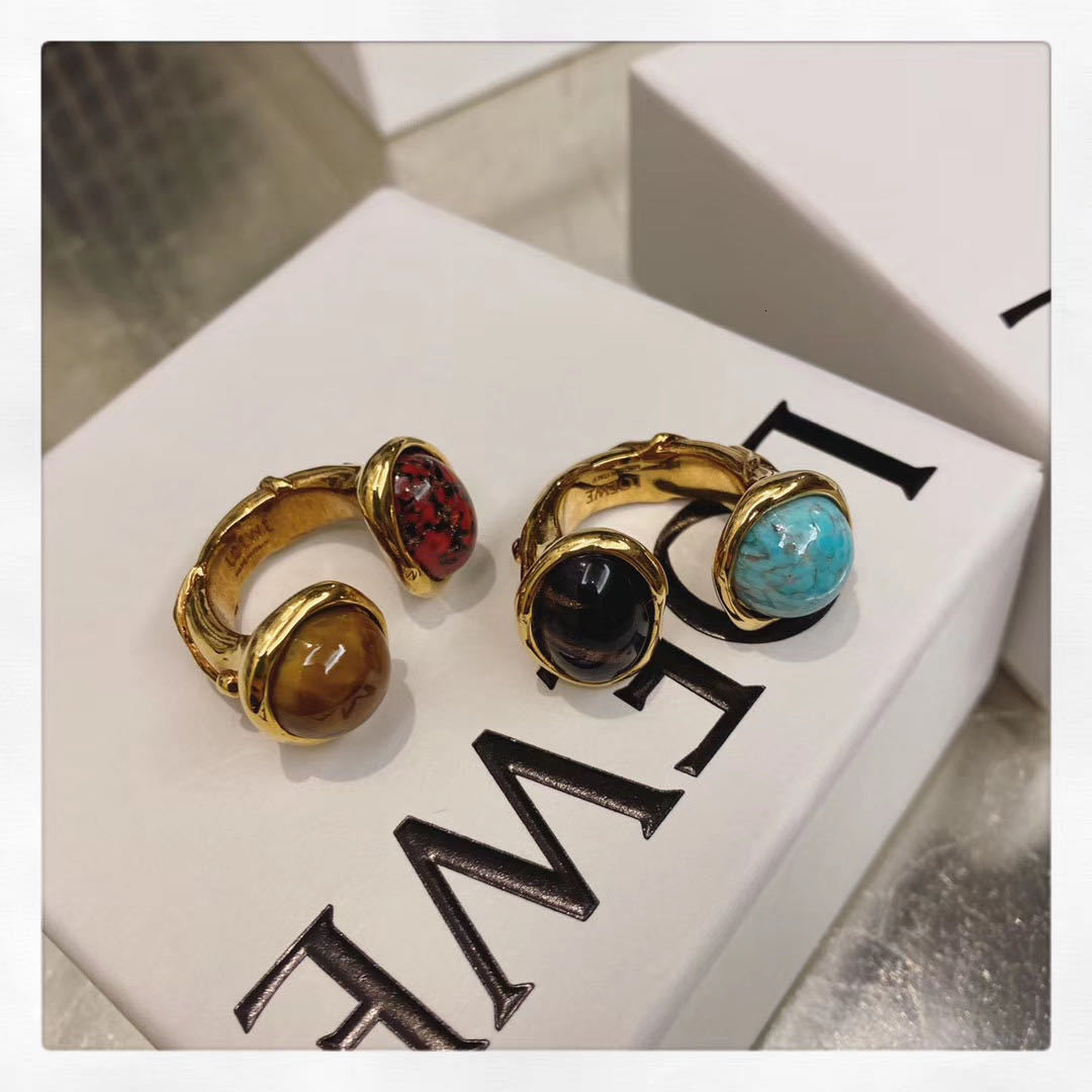 Brass Wedding Band Ring for Women, Minimalist Irregular Design with Gemstone Inlay, Trendy French Engagement Ring