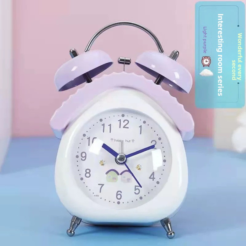 Cute House Shape Bell Student Children's Silent Creative Alarm Clock