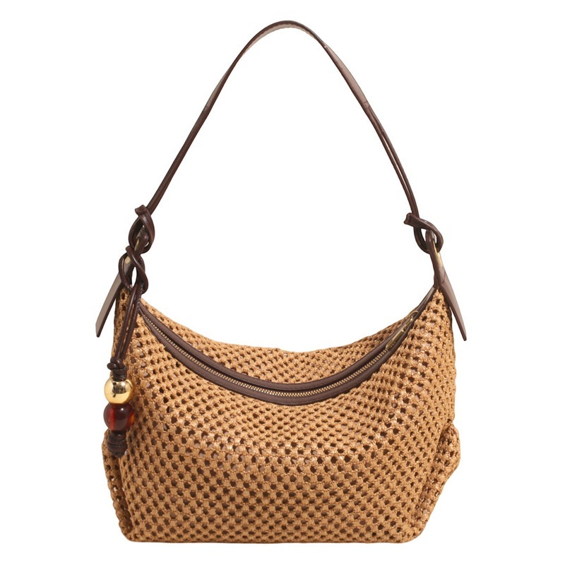 Summer New Women s Handbag New Straw Woven Women s Armpit Bag New Niche Leisure Vacation Style Beach Women s Shoulder Bag New Designer Bag