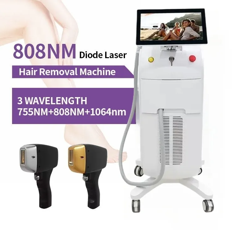 Professional Diode Laser Hair Removal System For Salon Use Ice Cooling Permanent Hair Removal And Safe For Dark Skin