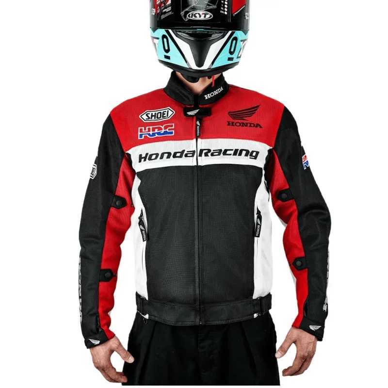 54410 2New Summer Honda Jacket Mens and Womens Breathable Mesh Motorcycle Jacket Anti-Fall and Wear-Resistant HRC Riding Suit Z250802