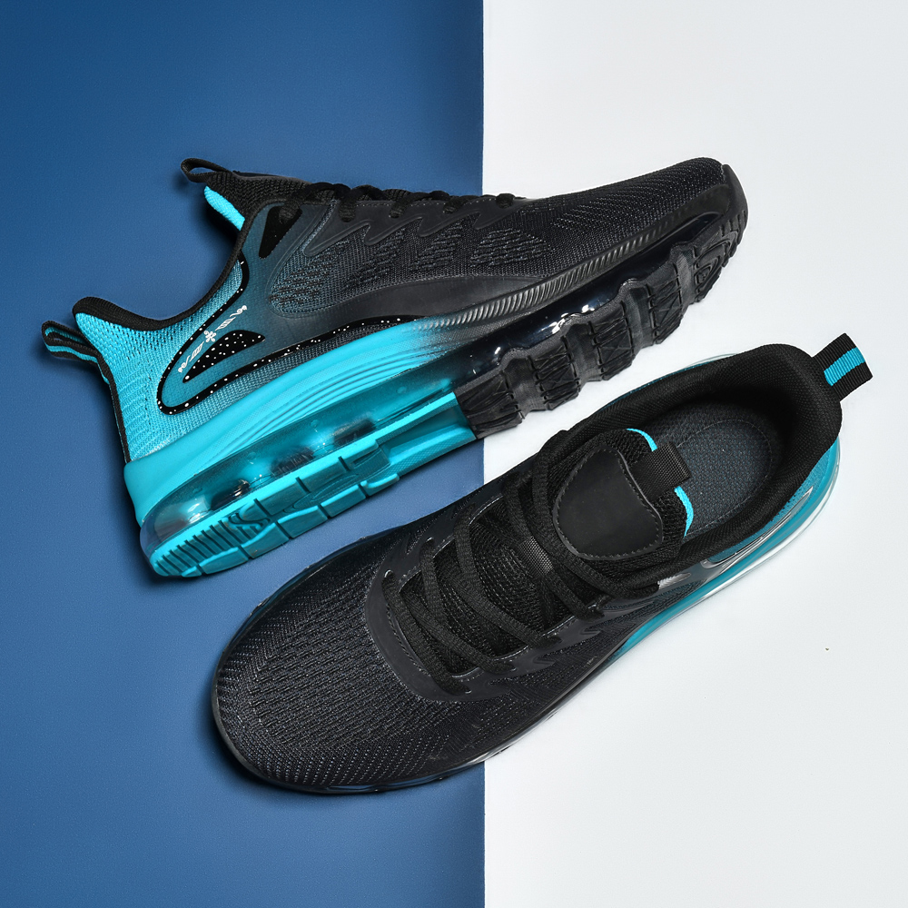 6662- New hot selling sports shoes basketball shoes full palm air cushion mesh breathable running thick sole shock-absorbing air cushion shoes