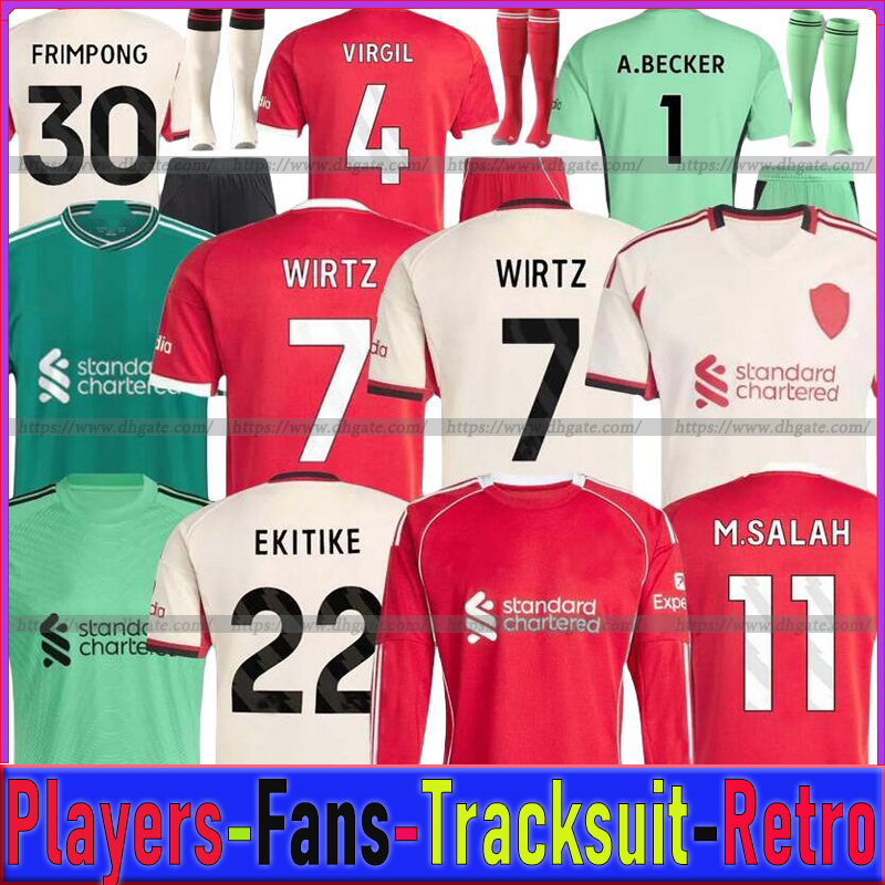 DIOGO JOTA MAC ALLISTER lfc soccer jersey 2025 2026 LFC football shirt WIRTZ SZOBOSZLAI A.BECKER men kids kit uniforms SALAH Konate Wirtz Kerkez lfc 25 26