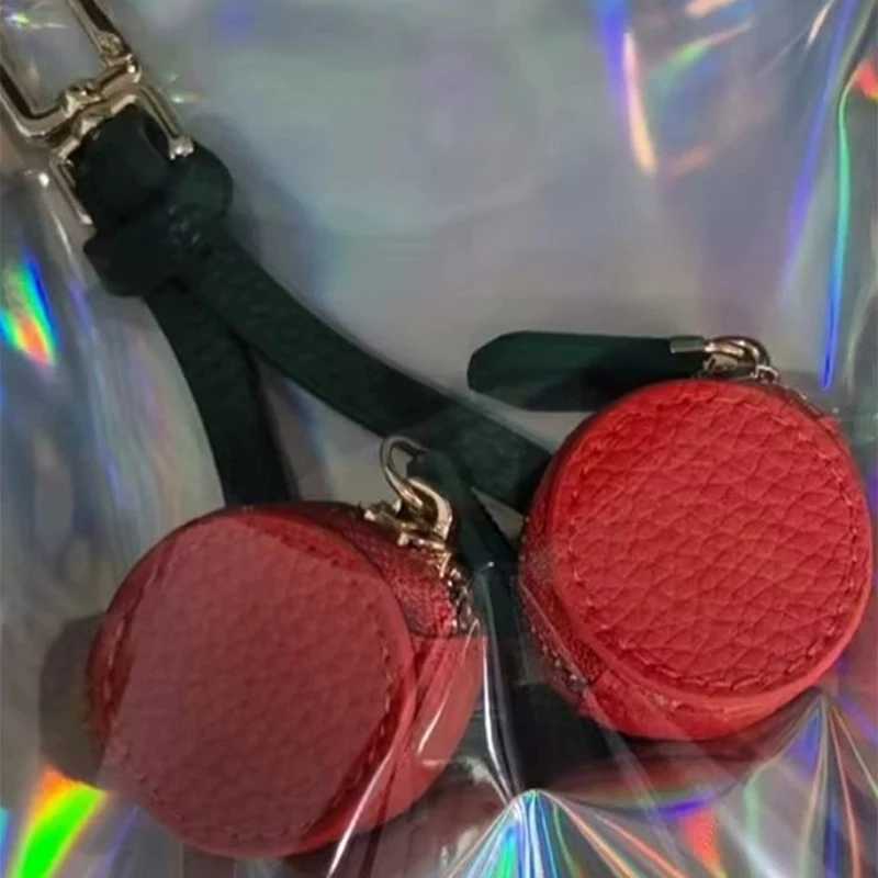 Cute Cherry Leather Bag Pendant Fruit Keychain Mini Purse Exquisite Small Versatile High Quality Kawaii Japan Brand Coin Bag