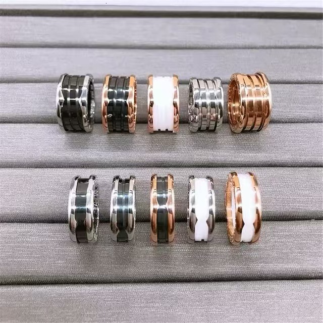 Wholesale Of 2025 New Designer Jewelry Wedding Rings Charity Edition Black And White Ceramic Rings Classic Couple Rings For Both Men And Women