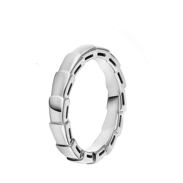 925 Silver Snake Bone Designer Jewelry Wedding Rings Snake Shape Ring Mother-of-pearl Diamond Full Diamond Light Luxury Rose Gold Couple Rings