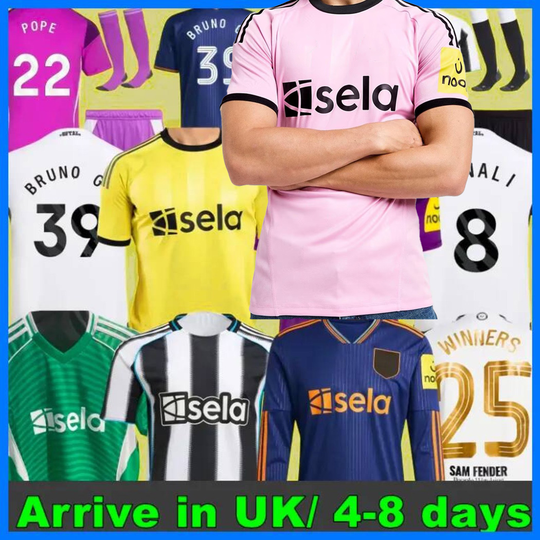 ISAK BRUNO G. newcastled united 25 26 Soccer Jerseys Men Kids kit GORDON TONALI newcasteS 2025 football shirt 3XL 4XL JOELINTON LIVRAMENTO NUFC jersey Pre Match Kit 99