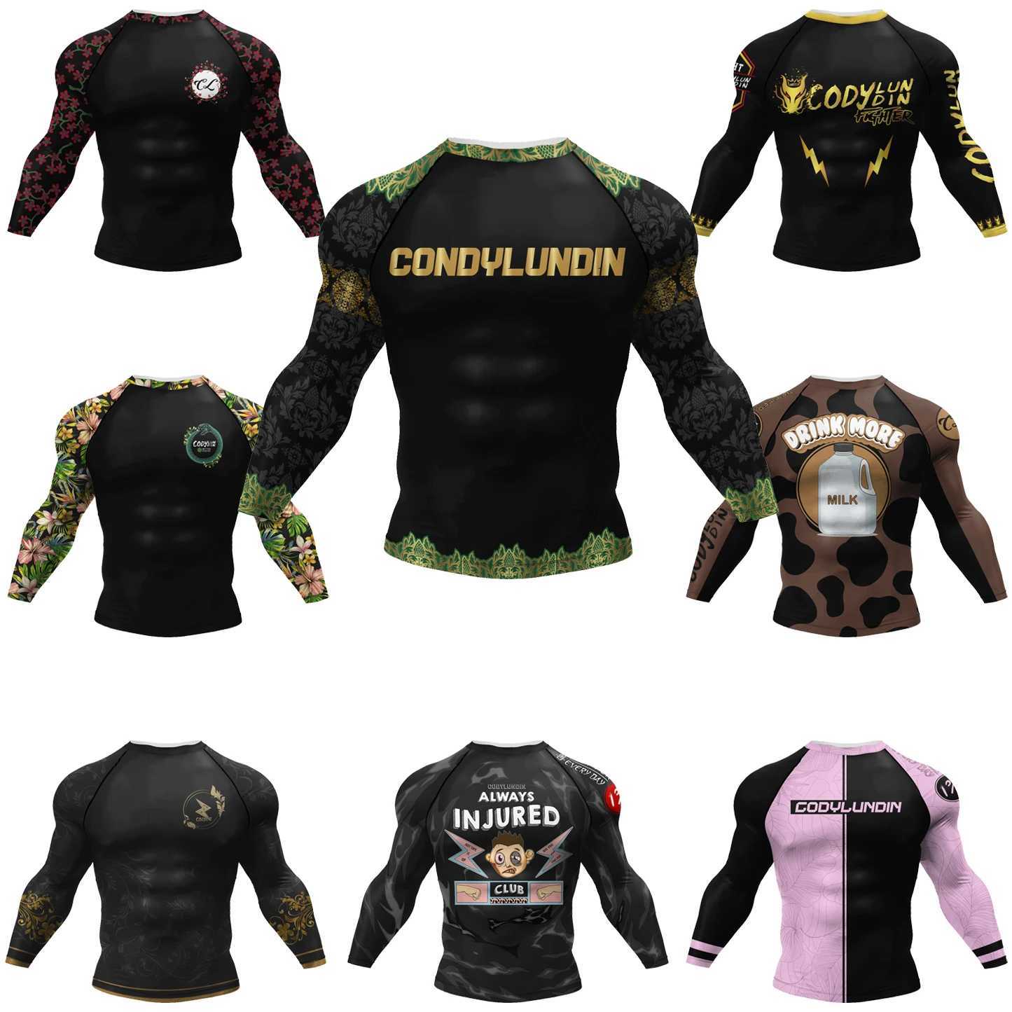 Cody Lundin Custom Bjj Mma Compression Rashguard Camo Jiu Jitsu No Gi Long Slve Bjj Rash Guard Wear X250802