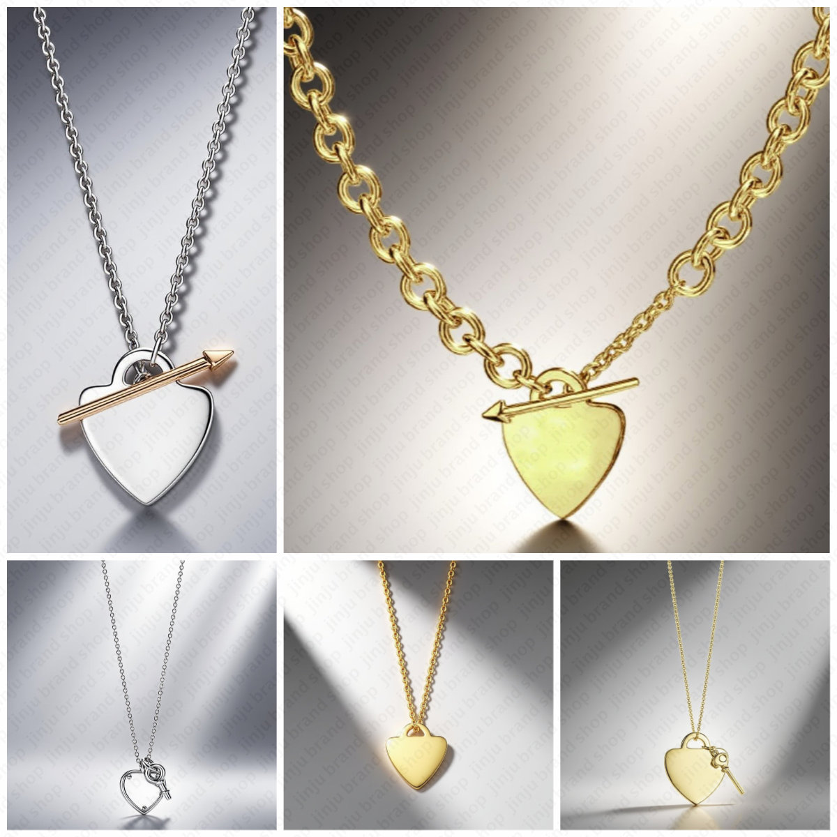 luxury jewelry designer jewelry women necklace gold jewelry necklace Classic heart pendant necklace silver red heart necklace silver necklace designer for woman