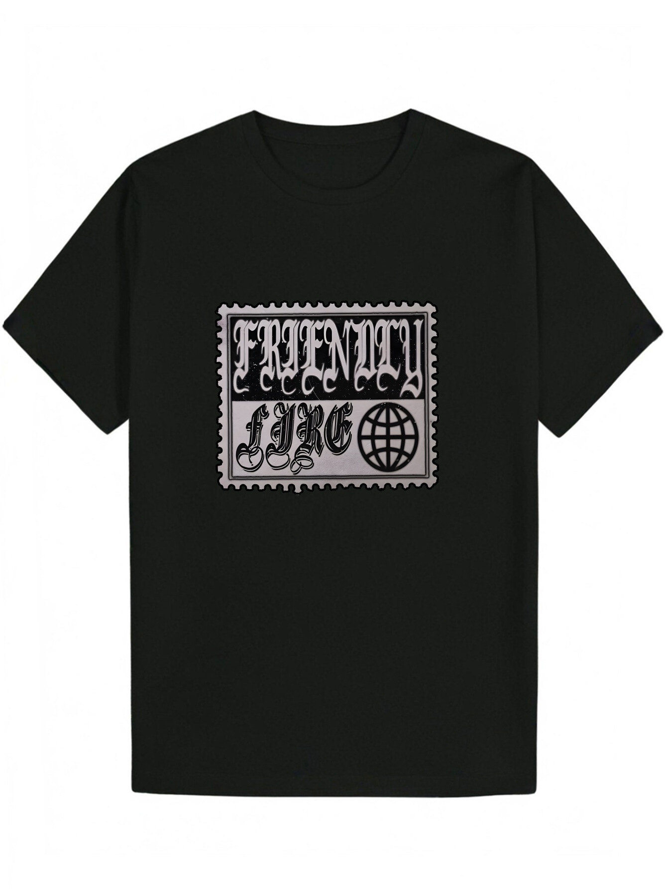 Men's Summer Casual Round Neck Polyester T-Shirt with Printed Design