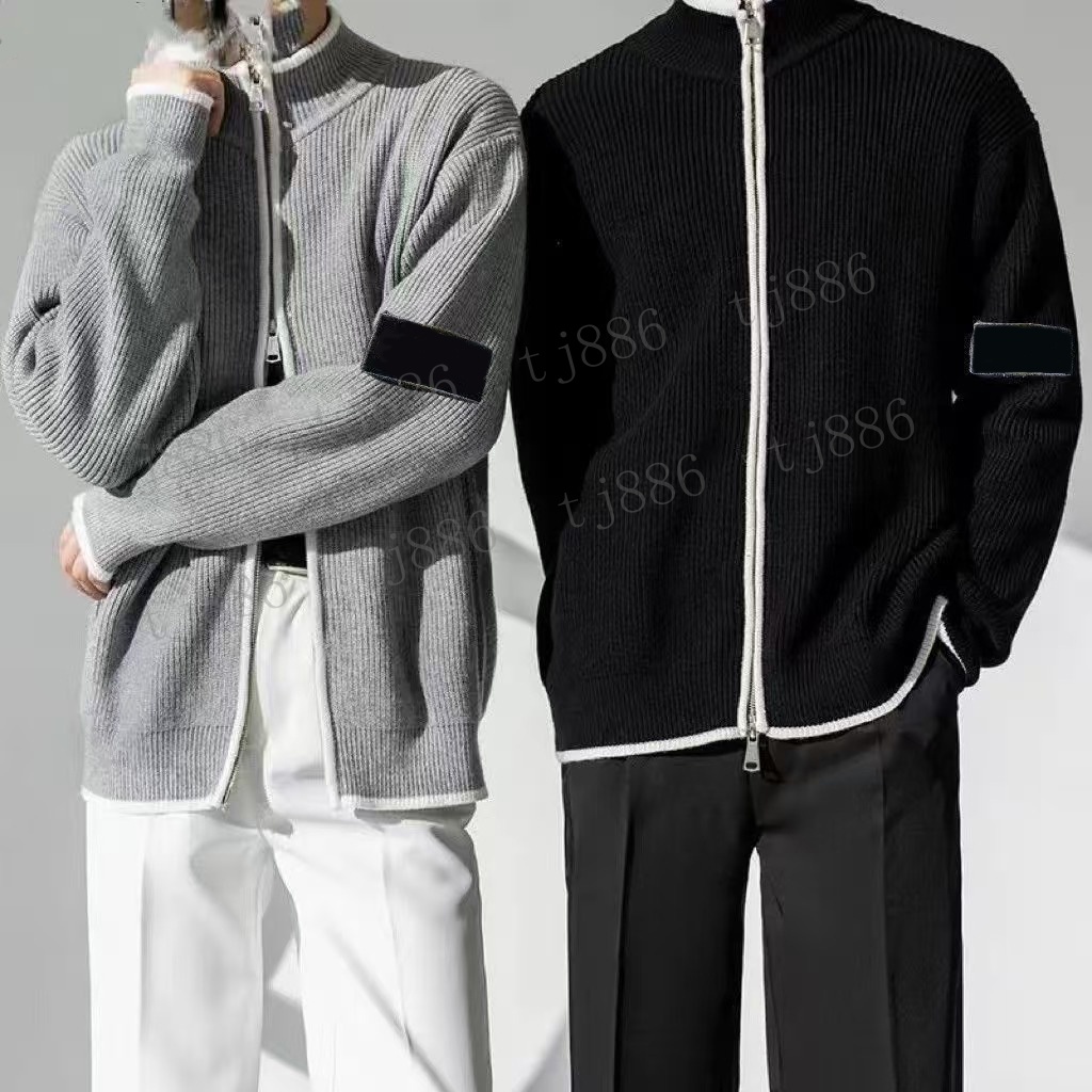 Designer Men Sweater Women Cardigan Knitted Sweater Jumpers Quarter Zip Pull Cotten Sweater Autumn Winter Multi Color Pullover Homme