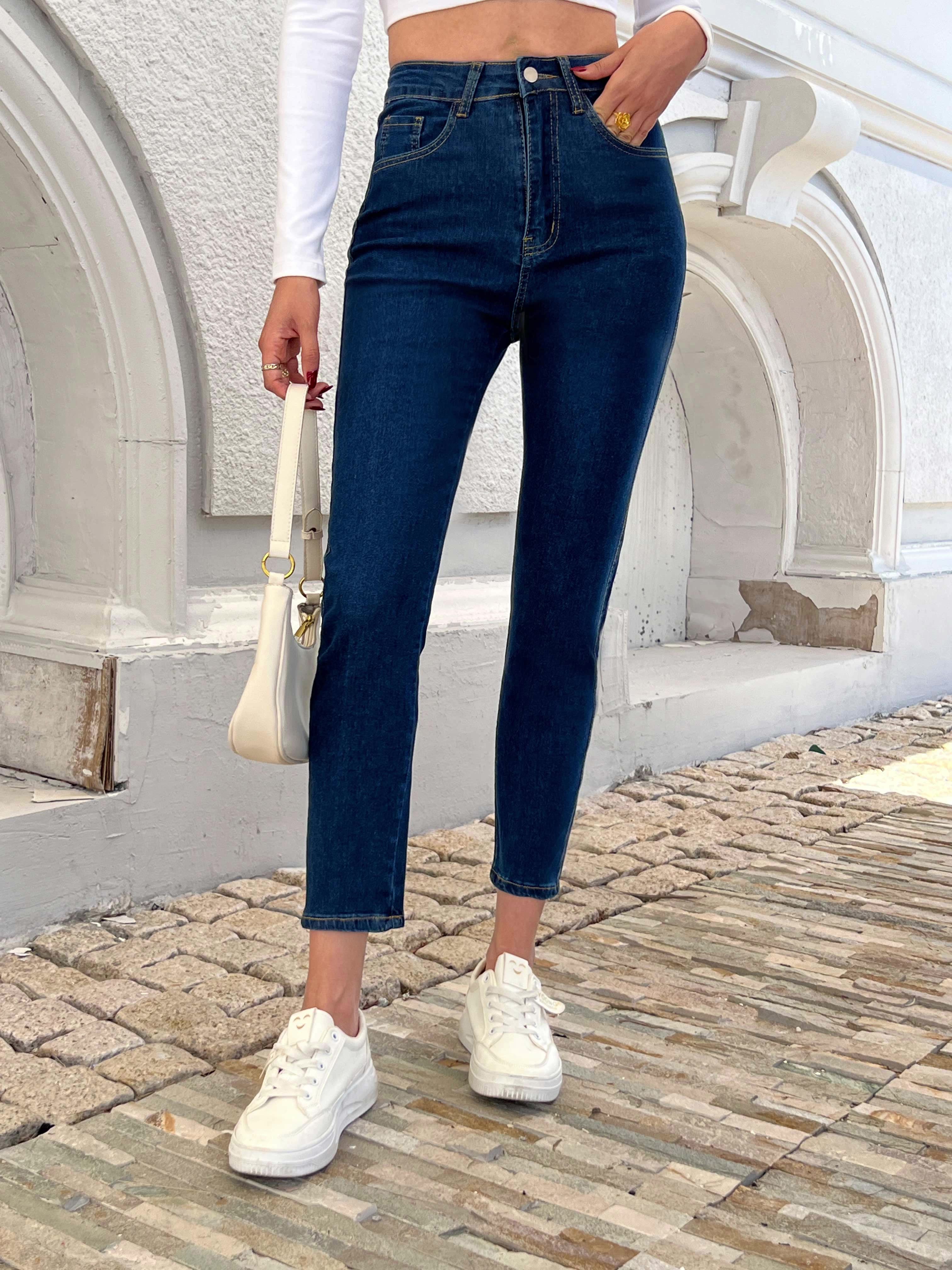 Modern Tight Elastic Jeans with Stylish Bootcut - Versatile Casual Wear