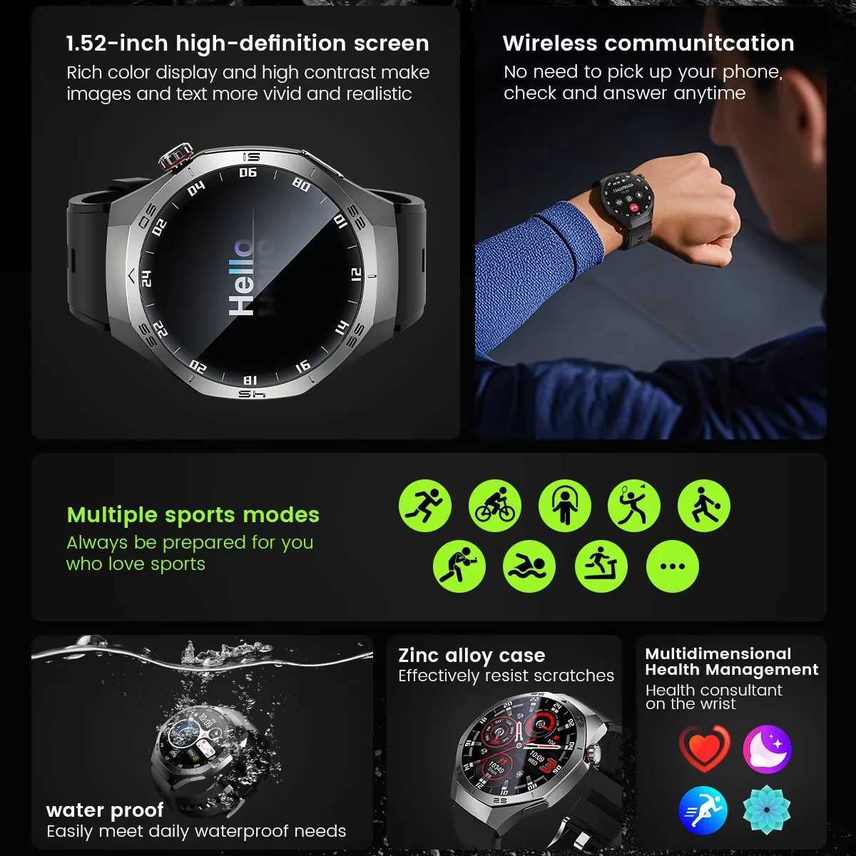 2025 New GT5 Pro Smart Watch Men GT Watch 5 AMOLED HD Sn Call GPS Trajectory NFC Rate Cpass SmartWatches Y250802