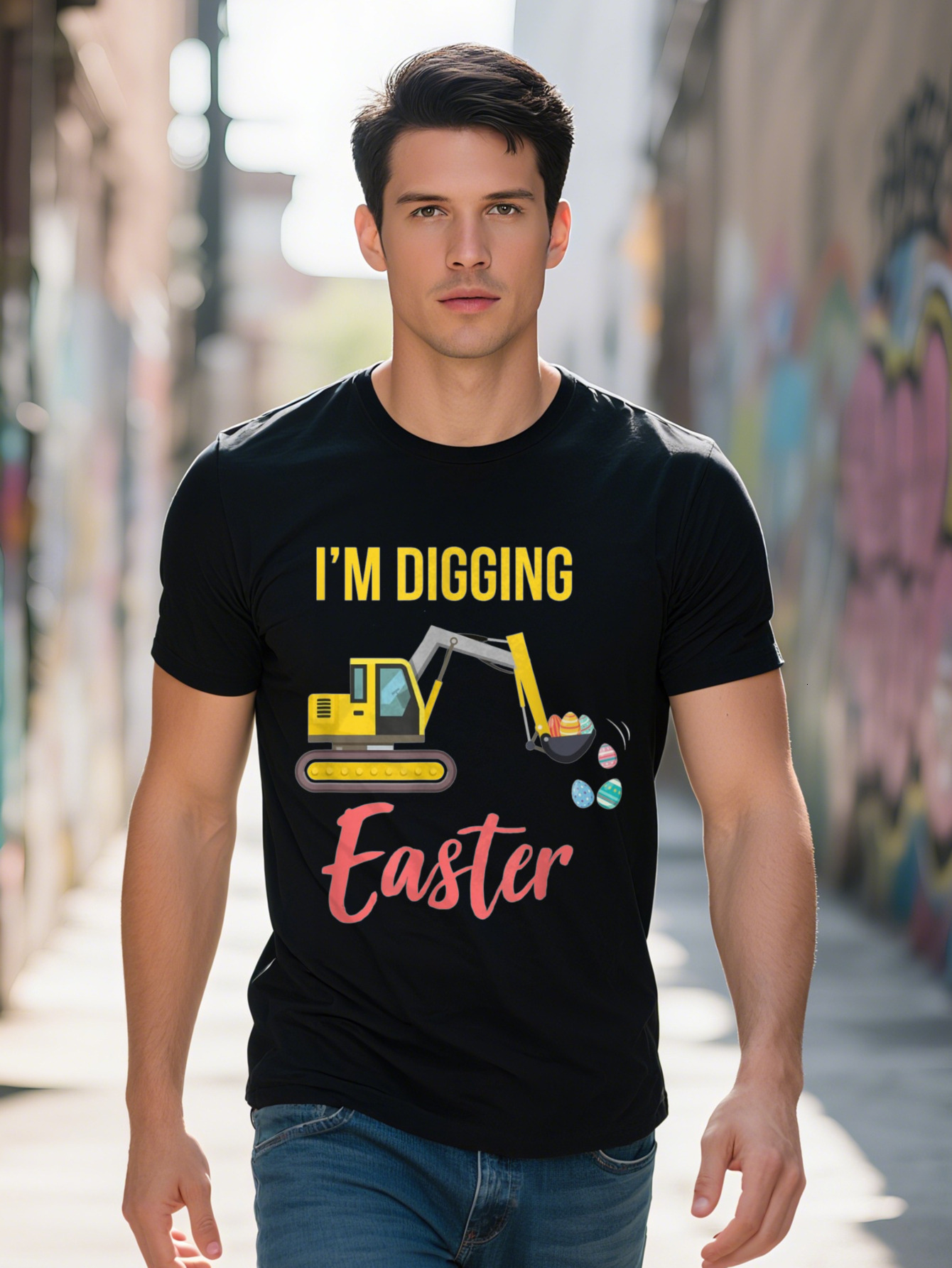 Men S shirt g Cotton I'm Digging Funny Easter T Shirt for Adults