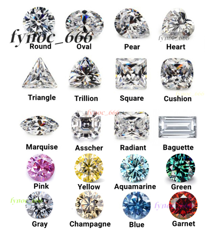 DE Moissanite Diamond Round Cut 6.5mm 1ct Loose Moissanite VVS1 Gemstones for Ring