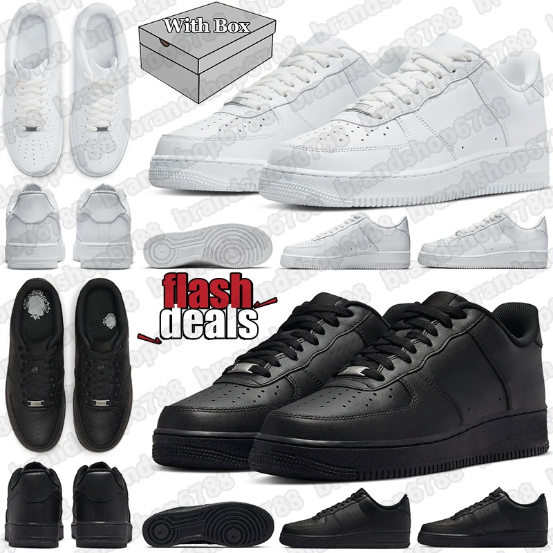 Designer One af1s Casual Shoes Sneakers Men Women Classic 1 Triple White Black Mens Womens Traienrs Outdoor Sports Runners 1s Shoe