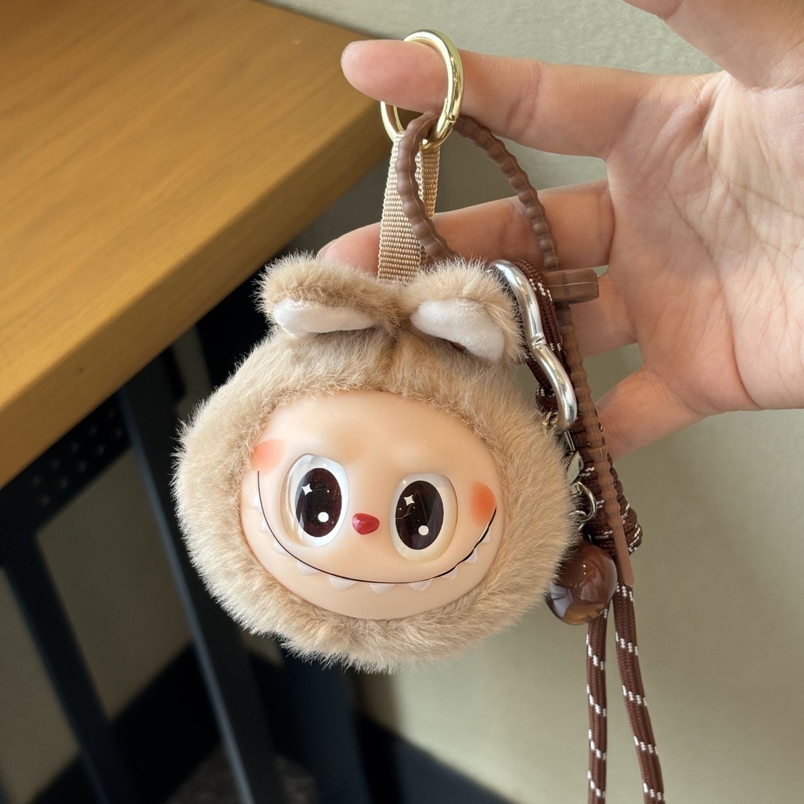 Labubu Popmart bag pendant plush key rearview mirror pendant Keychains V1 V2 V3 Gift Unisex Fashion Cute