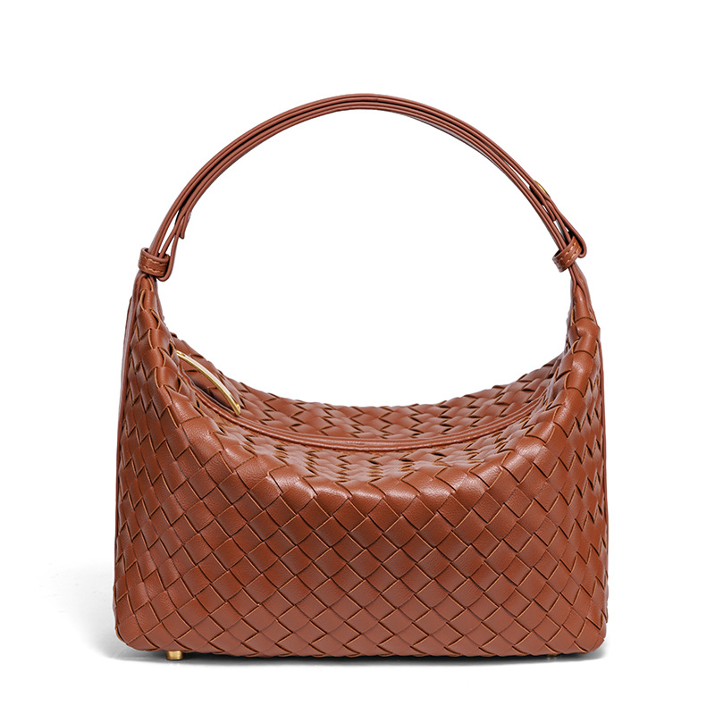 2025 new Hand - woven Women's Fashionable Shoulder and Cross - body Bags Casual and Simple Hand - held Lunch Box Bags